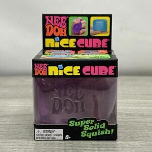 NeeDoh Nice Cube Squish Toy, Ages 3+ (PURPLE), 1Ct